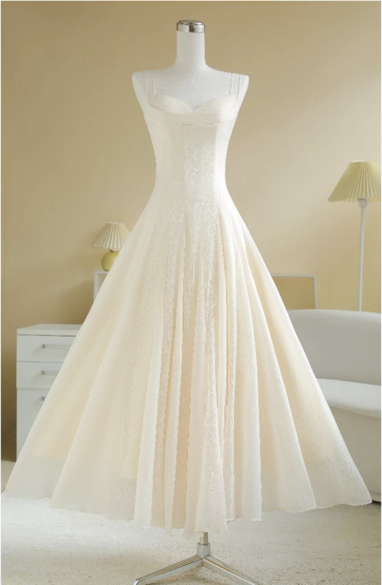 SÒ VINTAGE - INDY đầm hai dây maxi phom xòe